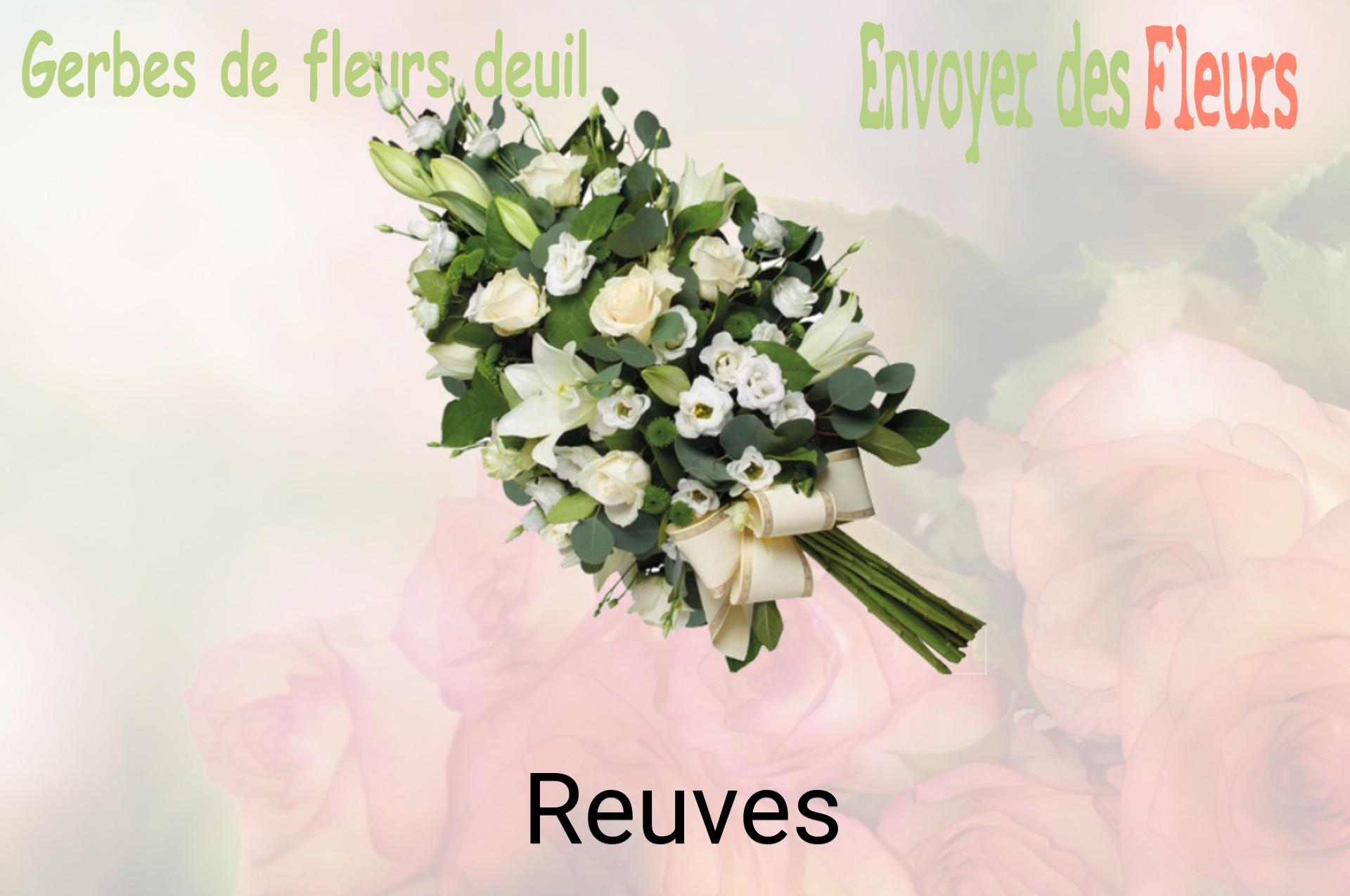 Gerbe de fleurs de deuil livrée à Reuves